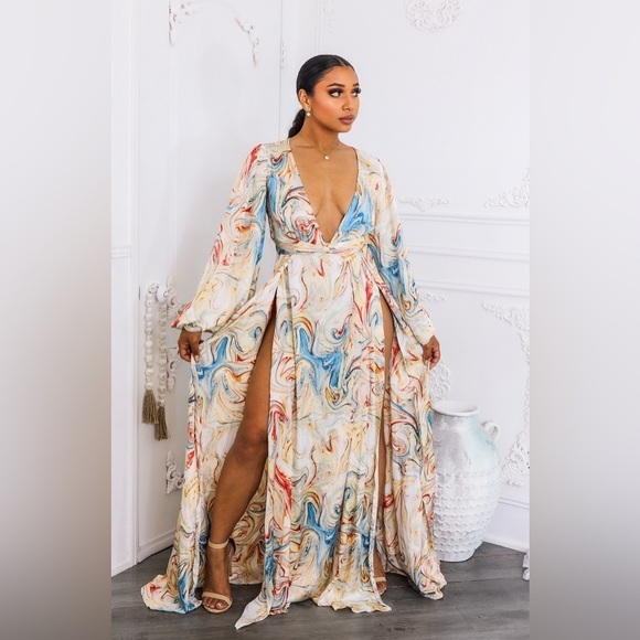 Dresses & Skirts - Elegant Multicolor Maxi Dress